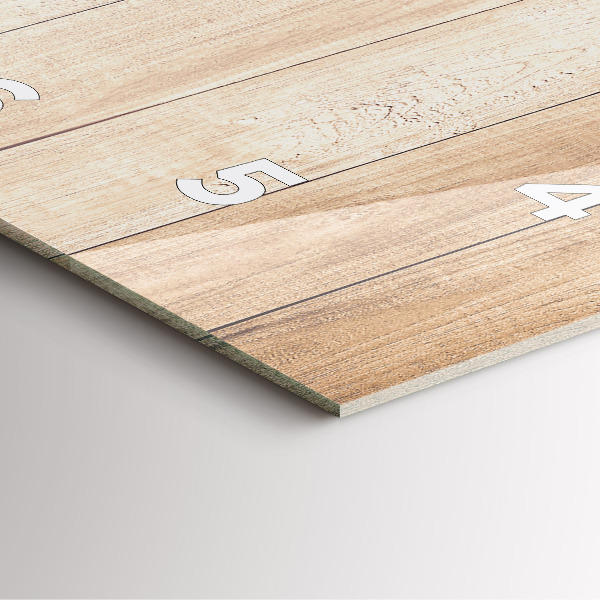 Square wall clock Wooden texture