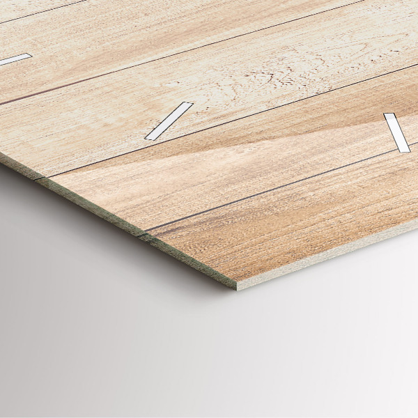 Square wall clock Wooden texture