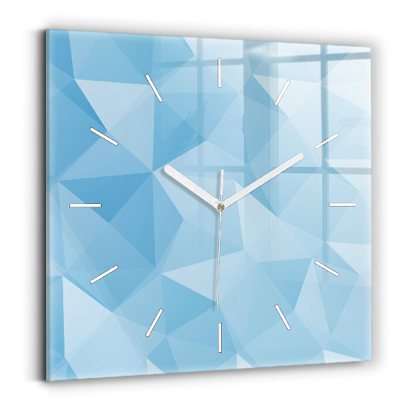 Square wall clock Triangles abstract