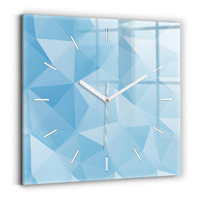 Square wall clock Triangles abstract