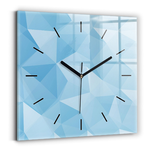 Square wall clock Triangles abstract