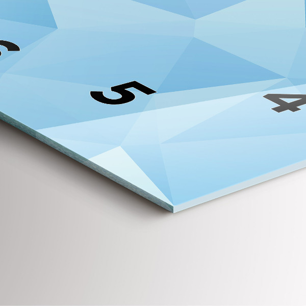 Square wall clock Triangles abstract