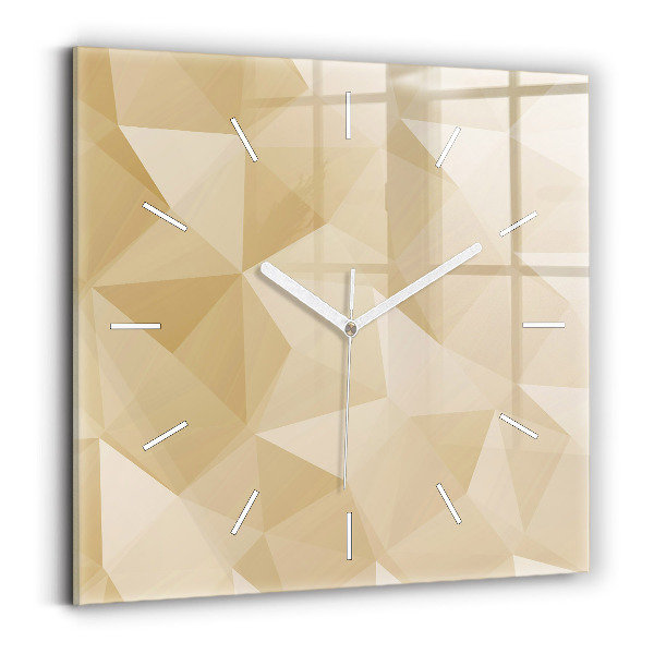 Square wall clock Triangles abstract