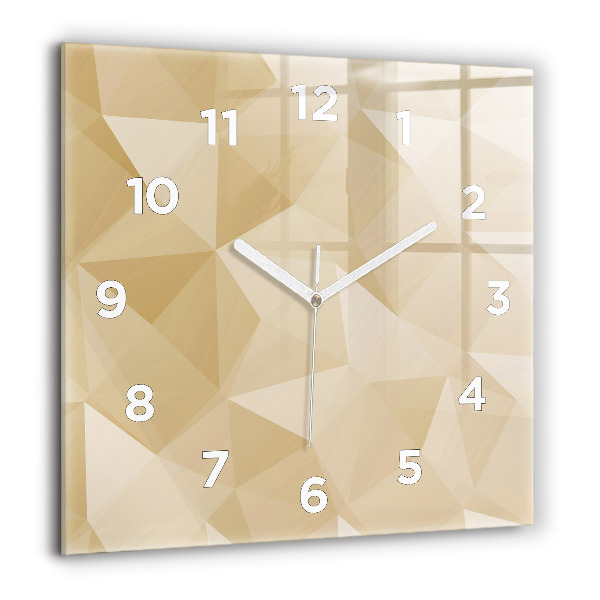 Square wall clock Triangles abstract