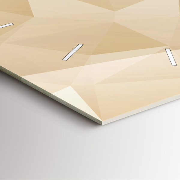 Square wall clock Triangles abstract