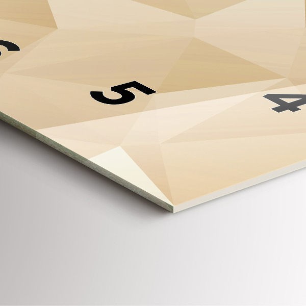 Square wall clock Triangles abstract