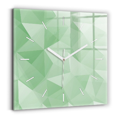 Square wall clock Triangles abstract