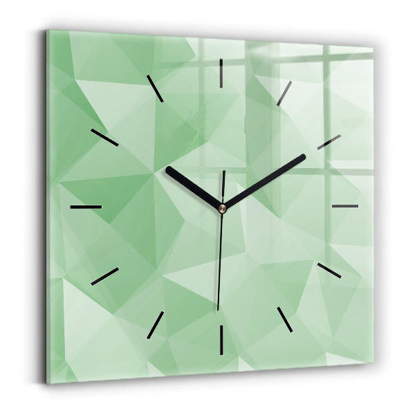 Square wall clock Triangles abstract