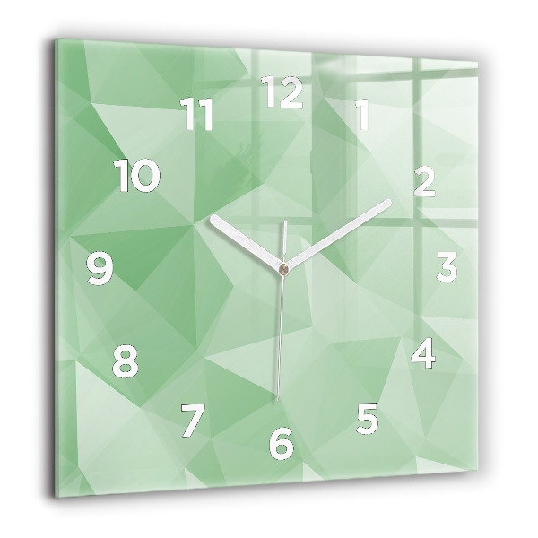 Square wall clock Triangles abstract