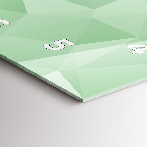 Square wall clock Triangles abstract