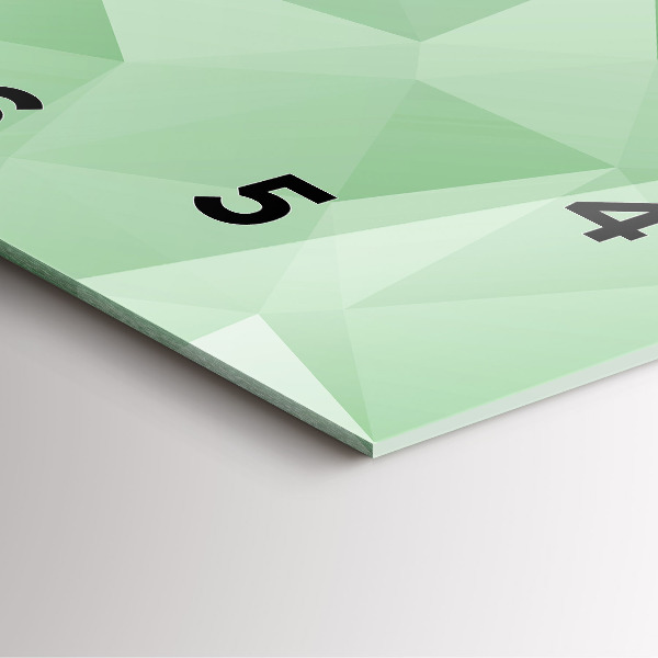 Square wall clock Triangles abstract