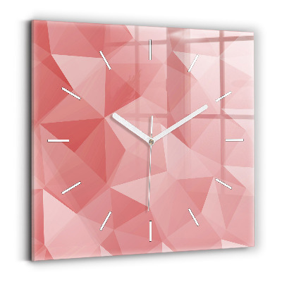 Square wall clock Triangles abstract