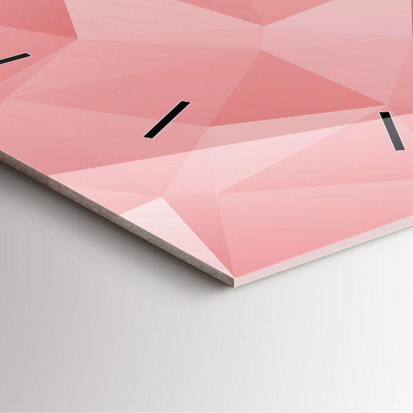 Square wall clock Triangles abstract