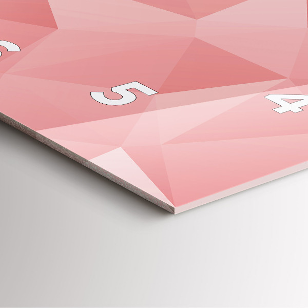 Square wall clock Triangles abstract