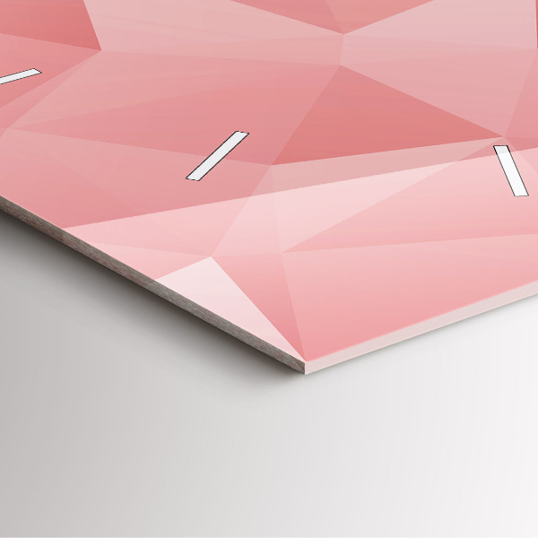 Square wall clock Triangles abstract