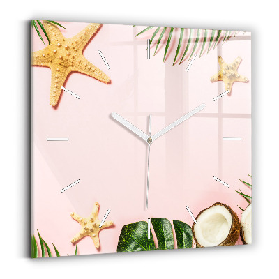Square wall clock Summer mood
