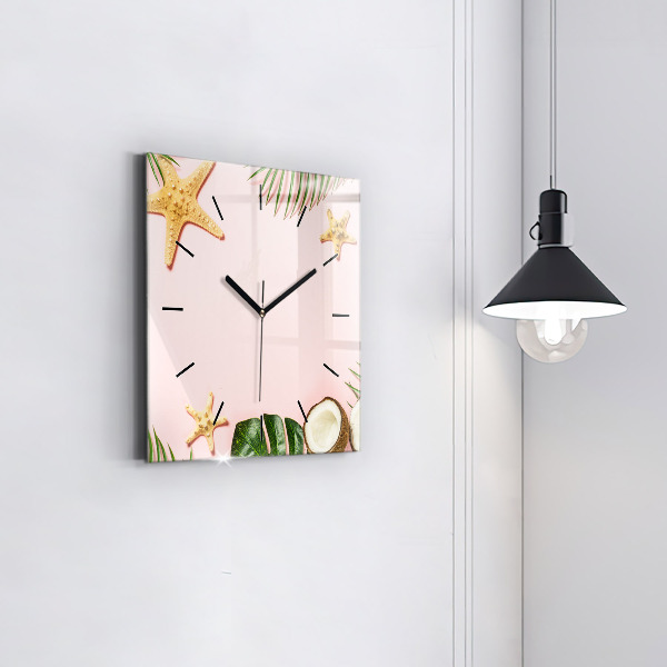 Square wall clock Summer mood