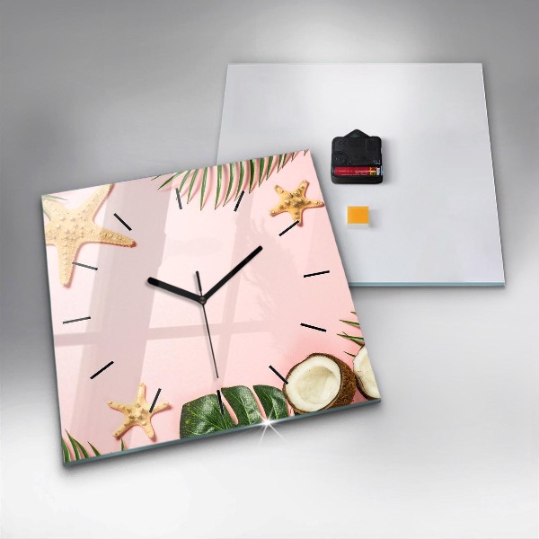 Square wall clock Summer mood