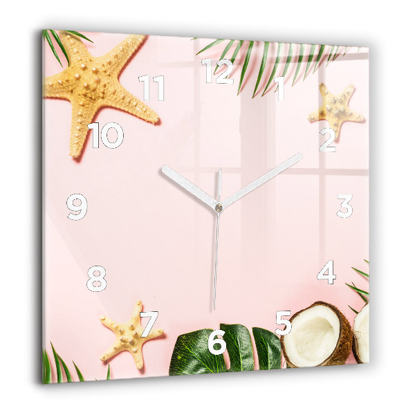 Square wall clock Summer mood