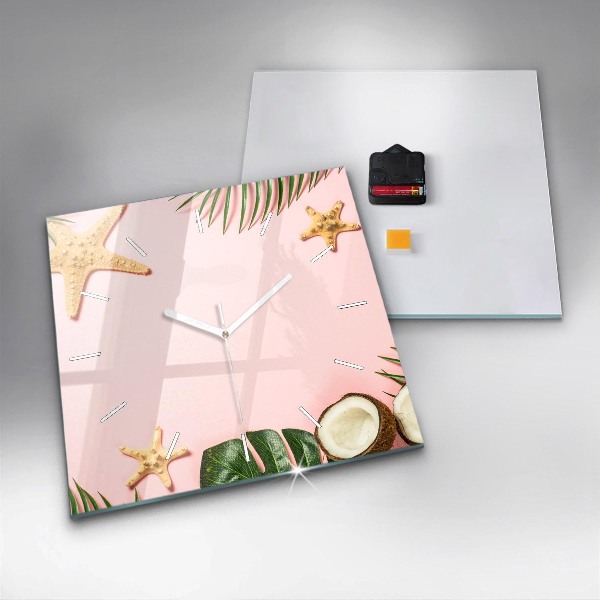 Square wall clock Summer mood