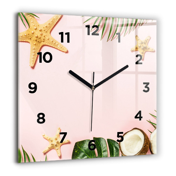 Square wall clock Summer mood