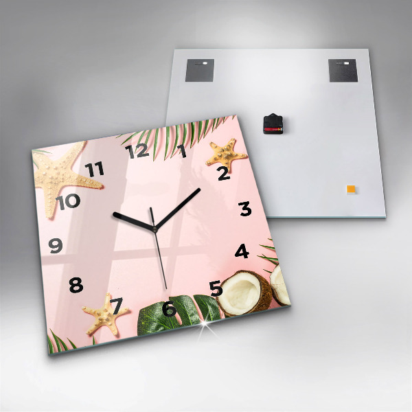 Square wall clock Summer mood