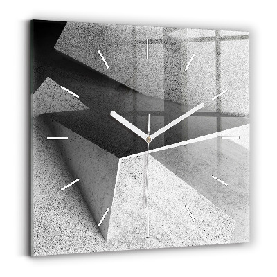 Square wall clock Abstraction triangles