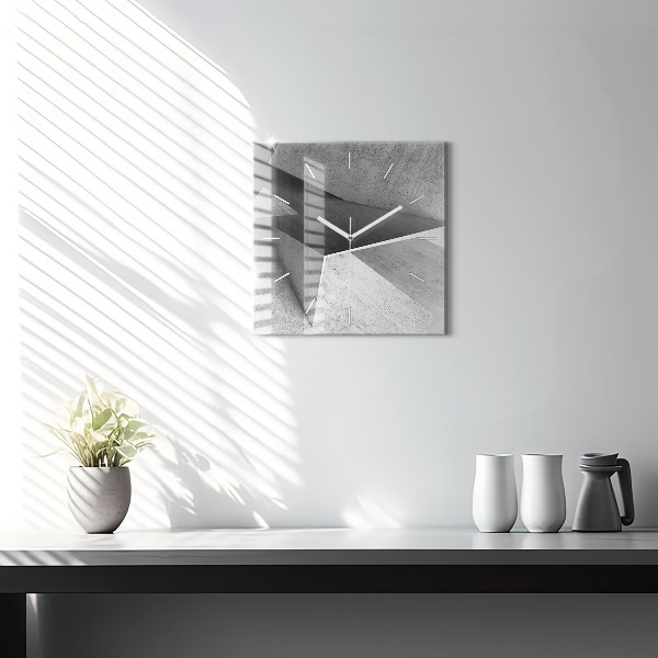 Square wall clock Abstraction triangles