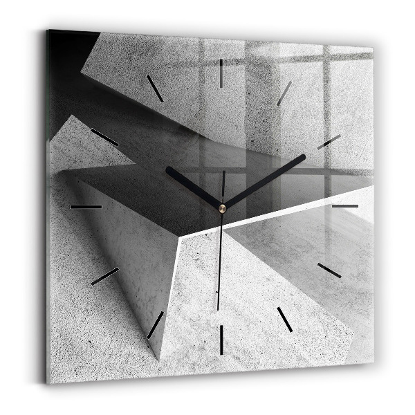 Square wall clock Abstraction triangles