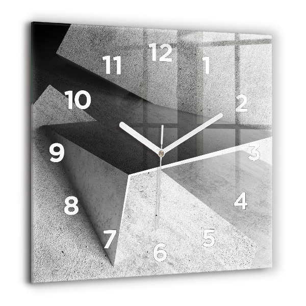 Square wall clock Abstraction triangles