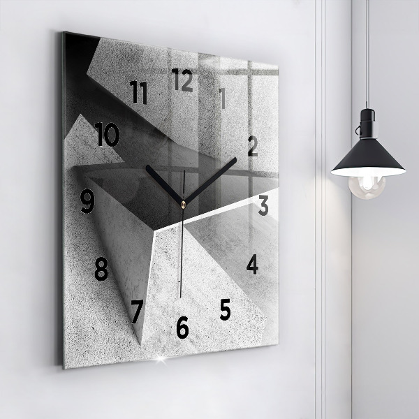 Square wall clock Abstraction triangles