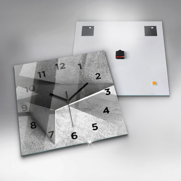 Square wall clock Abstraction triangles