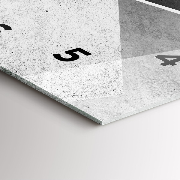 Square wall clock Abstraction triangles