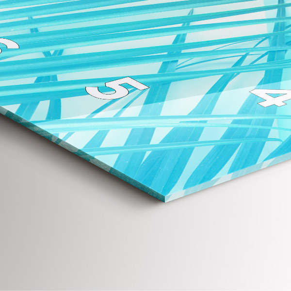 Square wall clock Tropical palm tree