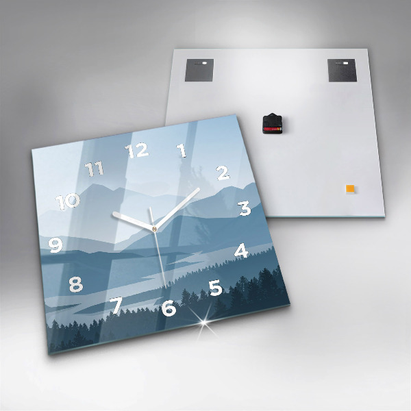 Square wall clock Mountain Landscape