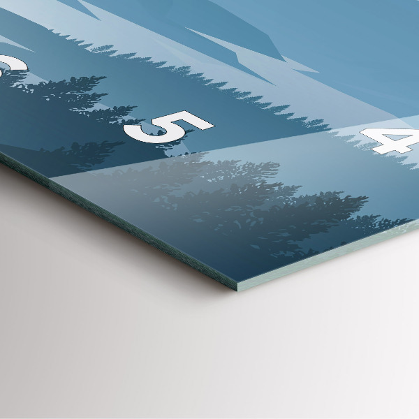 Square wall clock Mountain Landscape