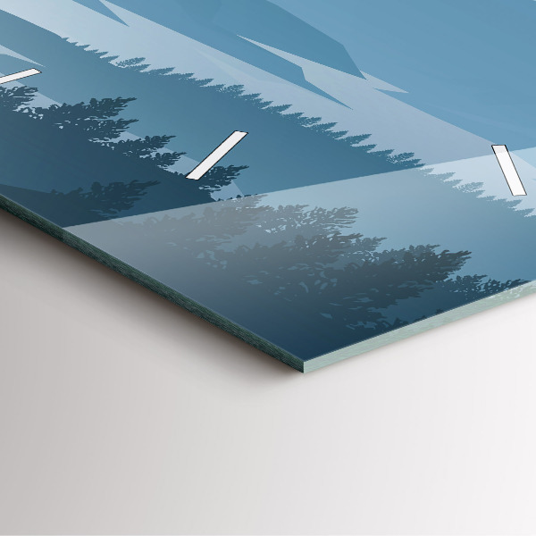 Square wall clock Mountain Landscape