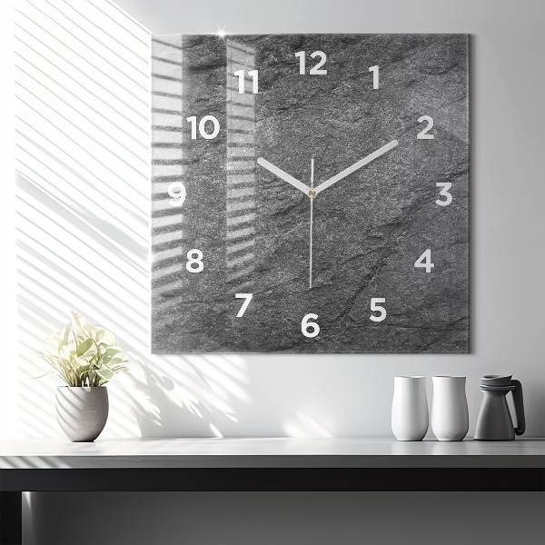 Square wall clock Volcanic rock