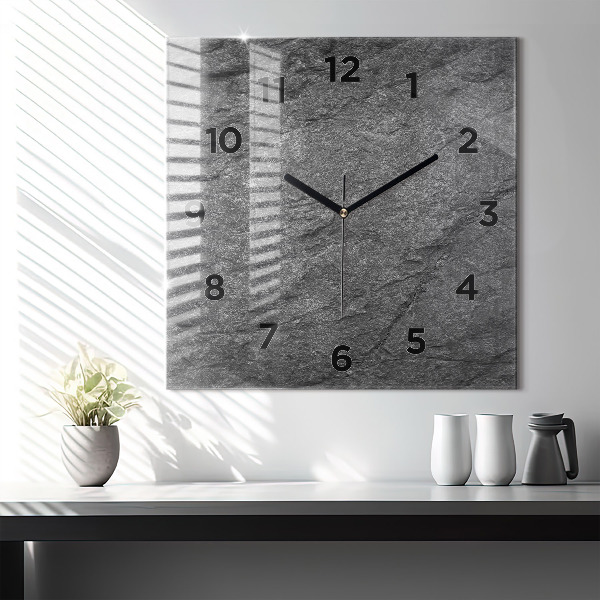 Square wall clock Volcanic rock
