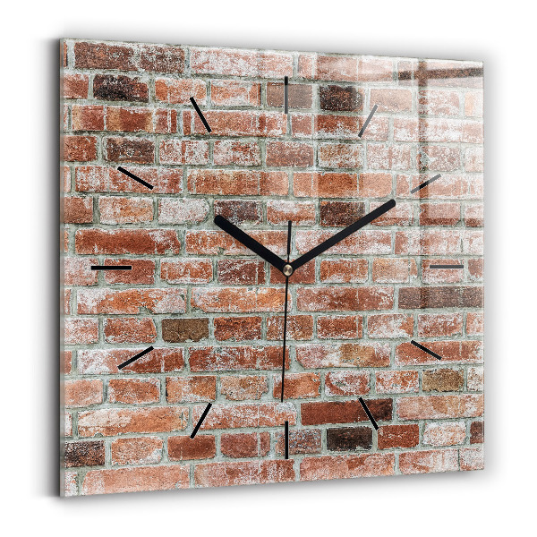 Square wall clock Brick wall