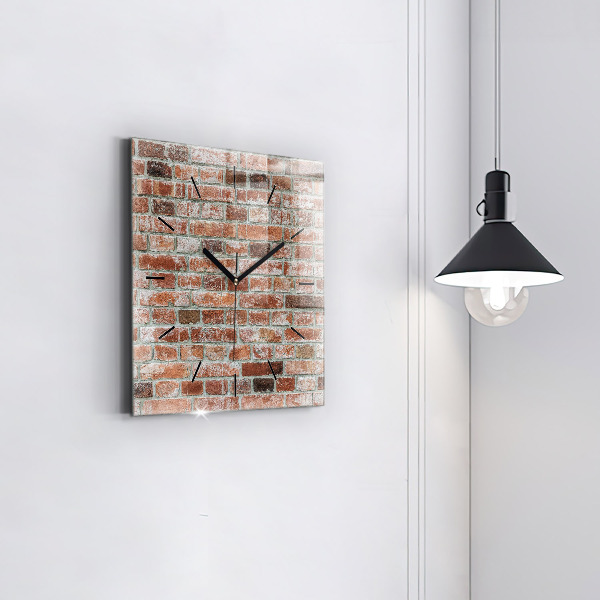 Square wall clock Brick wall