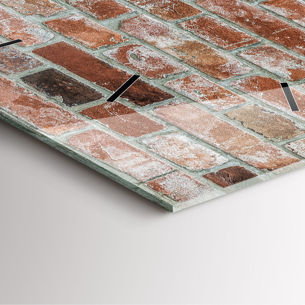 Square wall clock Brick wall