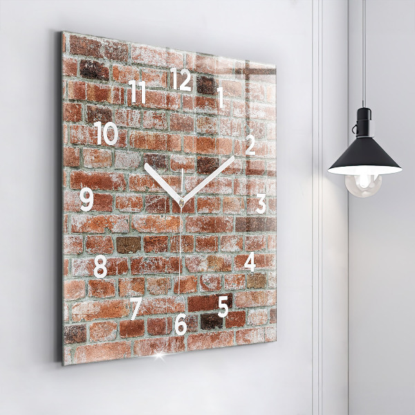 Square wall clock Brick wall