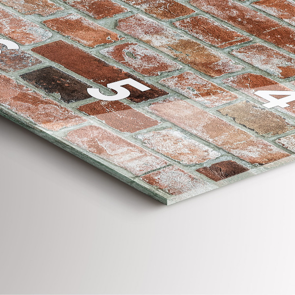 Square wall clock Brick wall