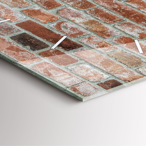 Square wall clock Brick wall