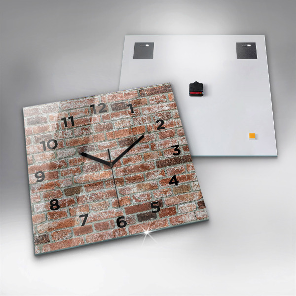 Square wall clock Brick wall