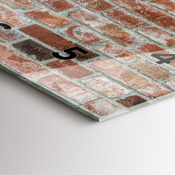 Square wall clock Brick wall