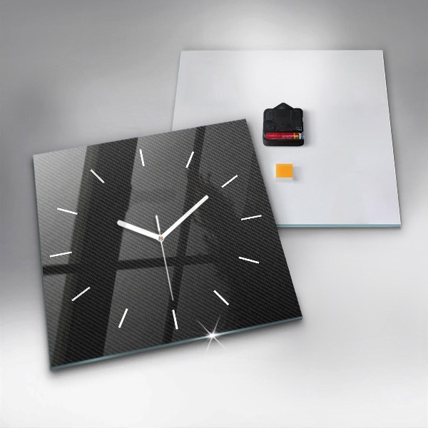 Square wall clock Dark abstraction