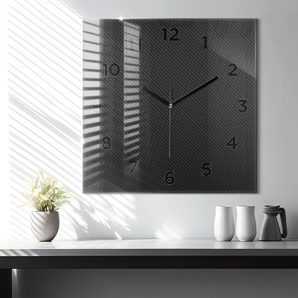 Square wall clock Dark abstraction