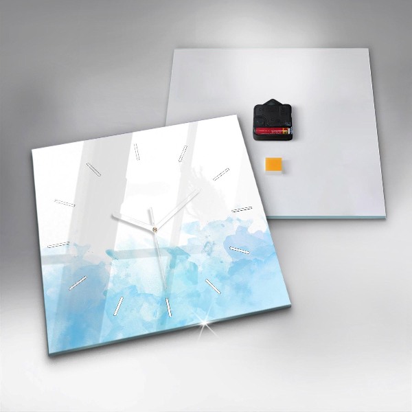 Square wall clock Painted spots